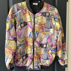 Vintage 80’s Robert Stock Distressed Silk Light Jacket